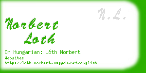 norbert loth business card